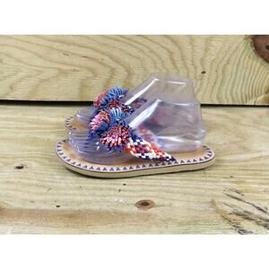 Kate Spade New York Sandals Womens 8M Multicolor Fringe Thong Shoes